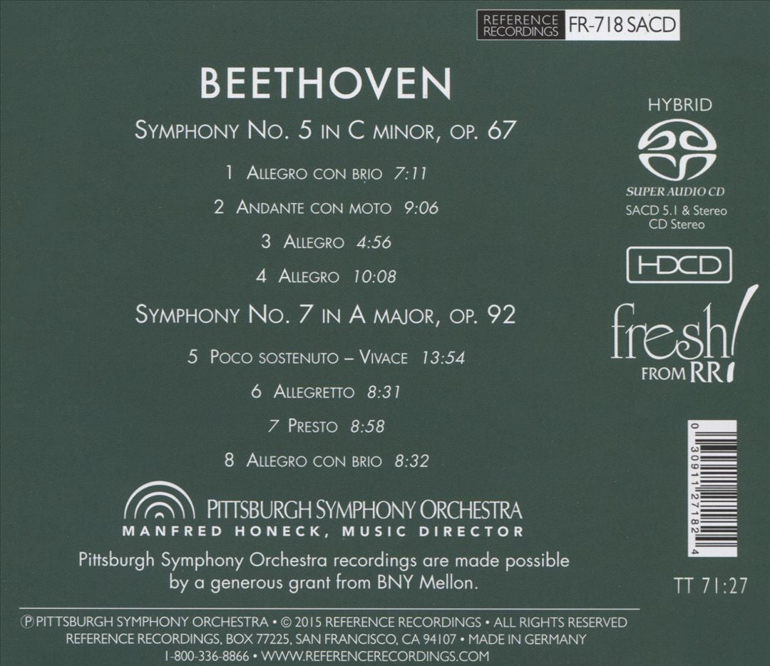 Beethoven: Symphonies Nos. 5 & 7 cover art