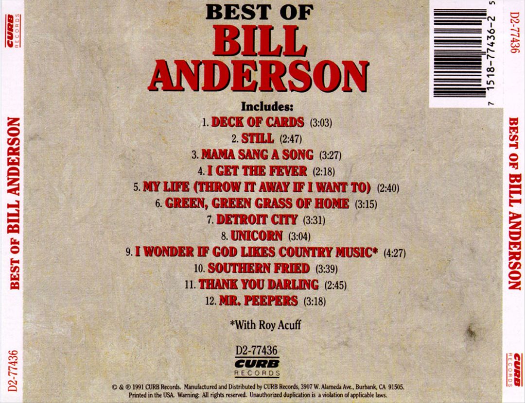Best of Bill Anderson cover art