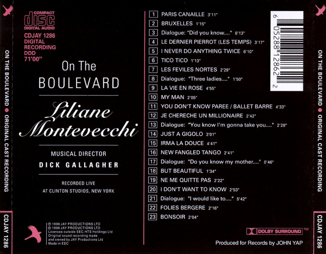 On the Boulevard [Original Cast] cover art