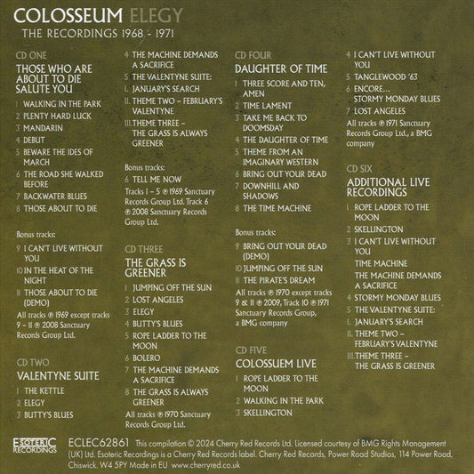 Elegy: The Recordings 1968-1971 cover art