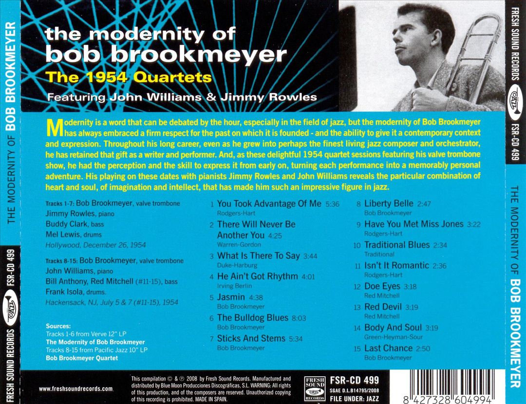 Modernity of Bob Brookmeyer: The 1954 Quartets cover art
