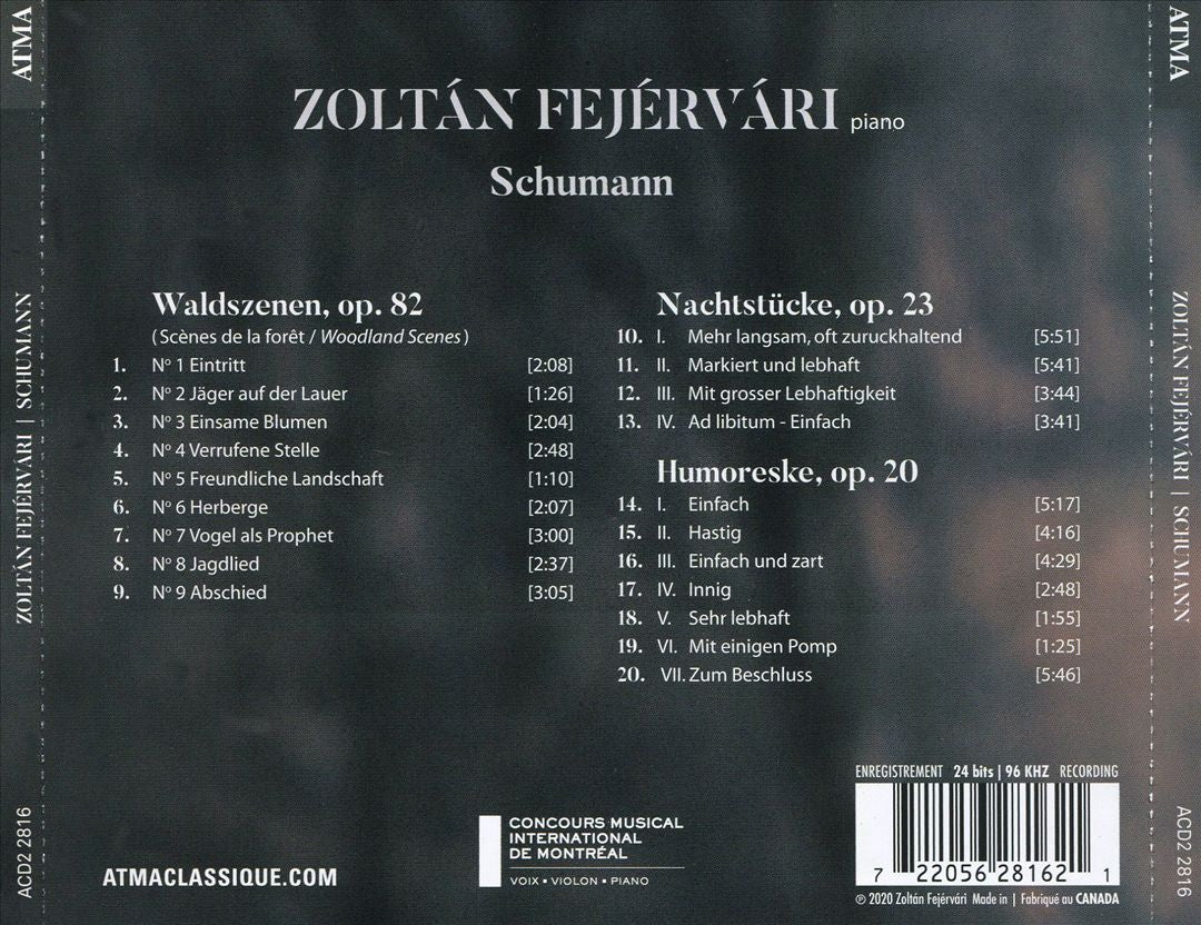 Schumann: Waldszenen; Nachtstücke; Humoreske cover art
