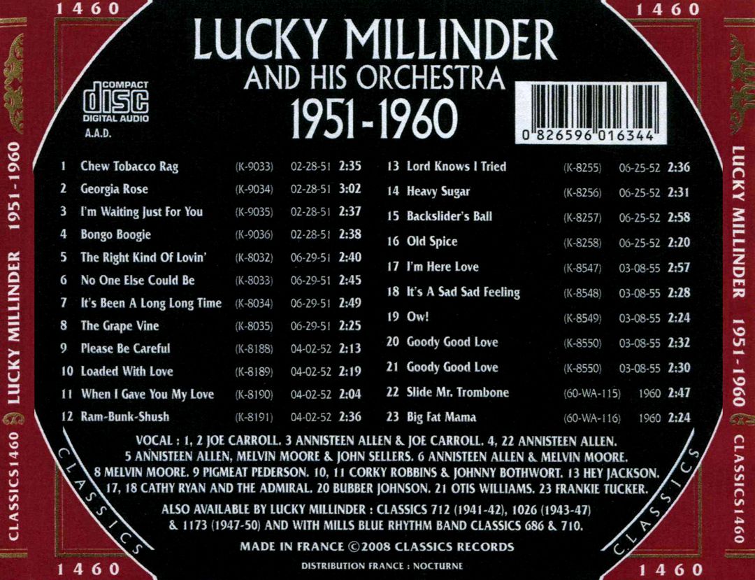 Chronological Lucky Millinder & His Orch 1951-1960 cover art