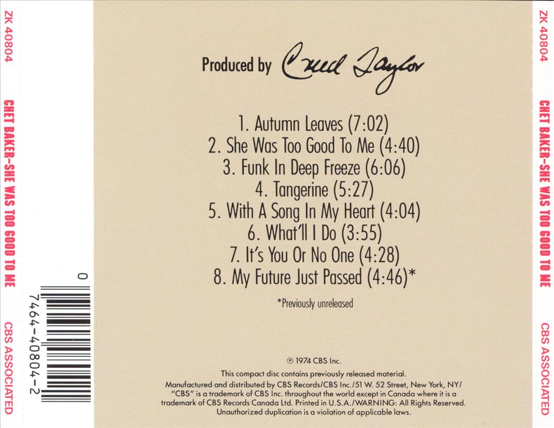 She Was Too Good to Me cover art
