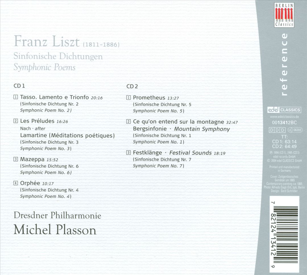 Franz Liszt: Sinfonische Dichtungen cover art