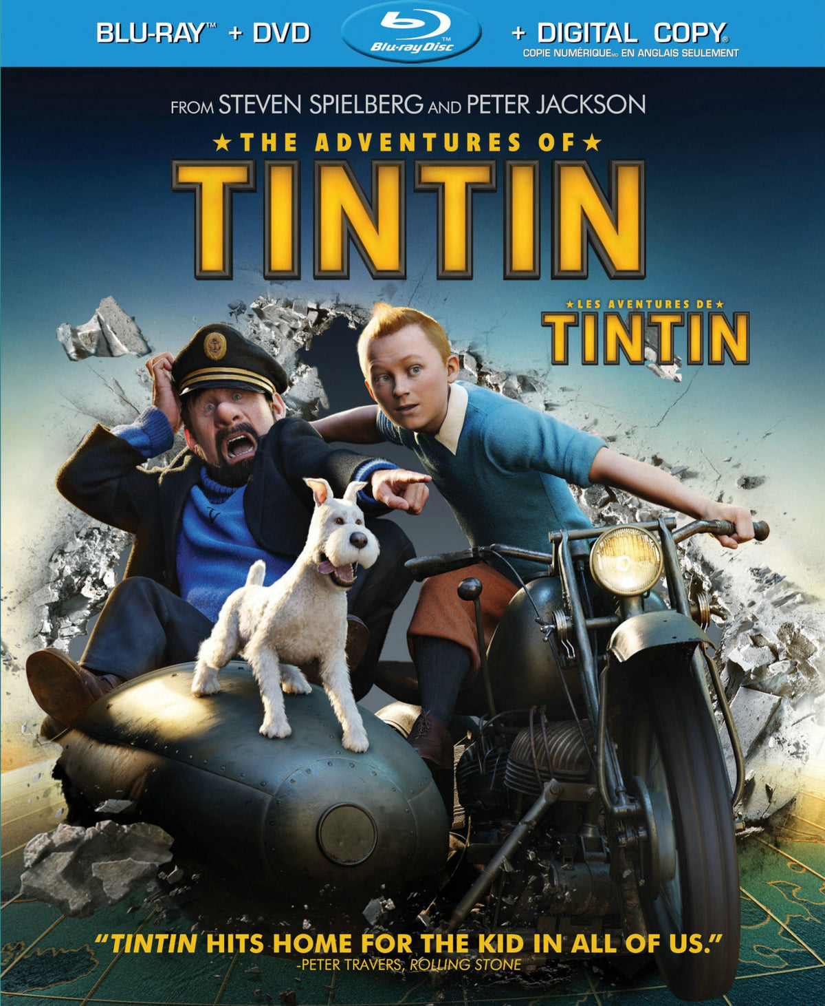 Adventures of Tintin [Blu-ray/DVD] cover art