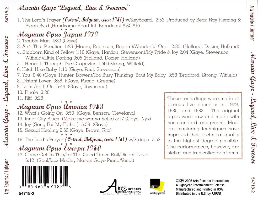 Legend, Live and Forever cover art