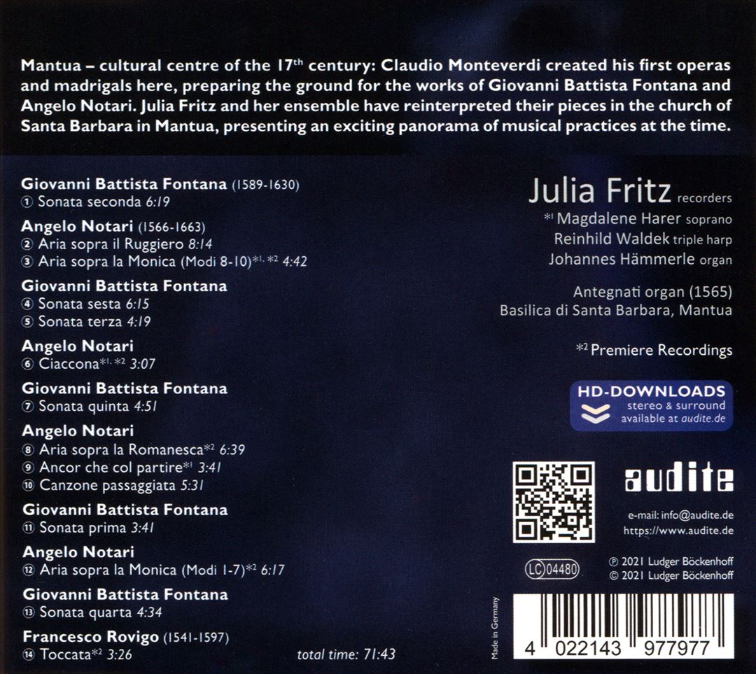 Angelo Notari, Gioavnni Battista Fontana cover art