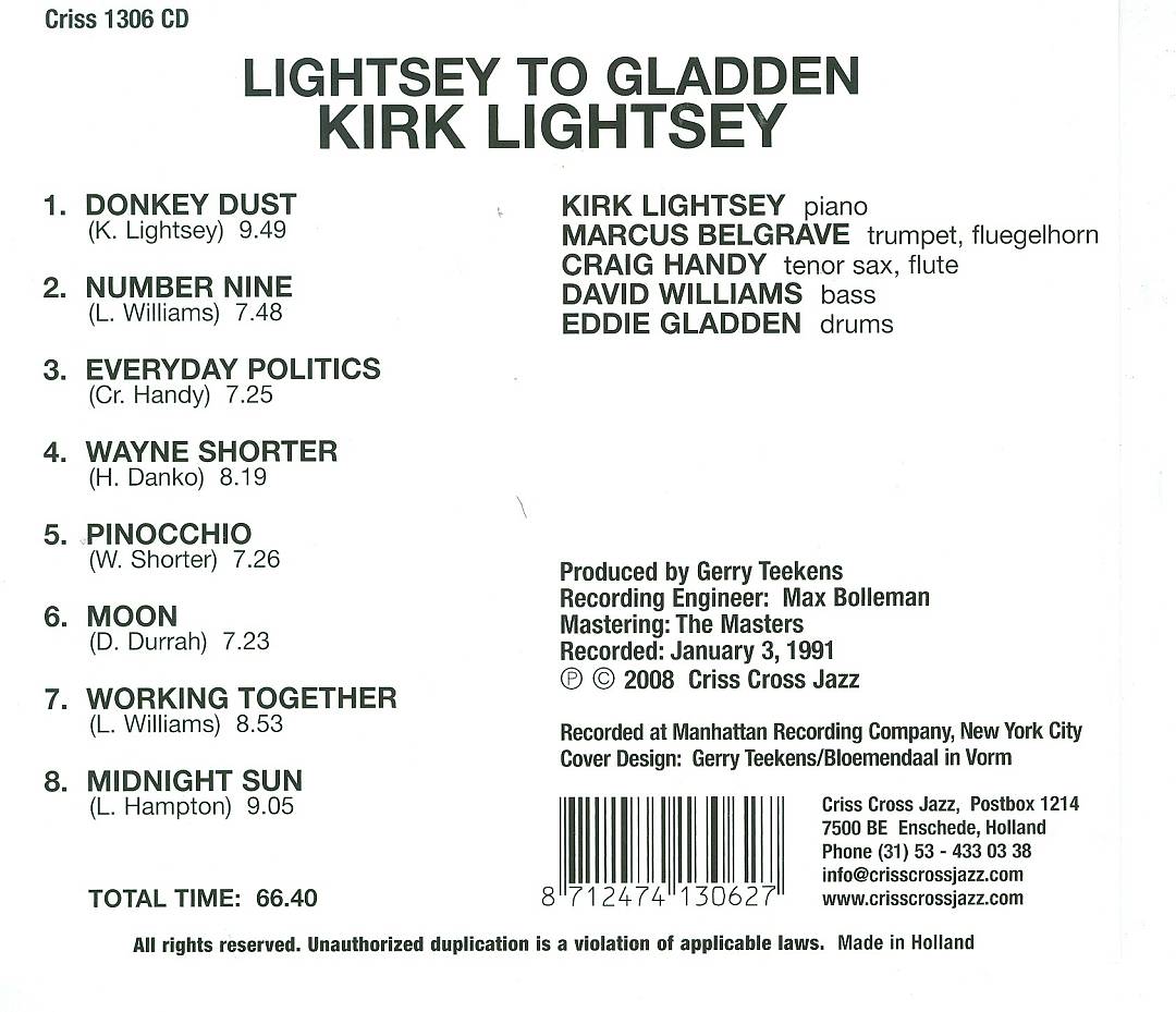 Lightsey to Gladden cover art