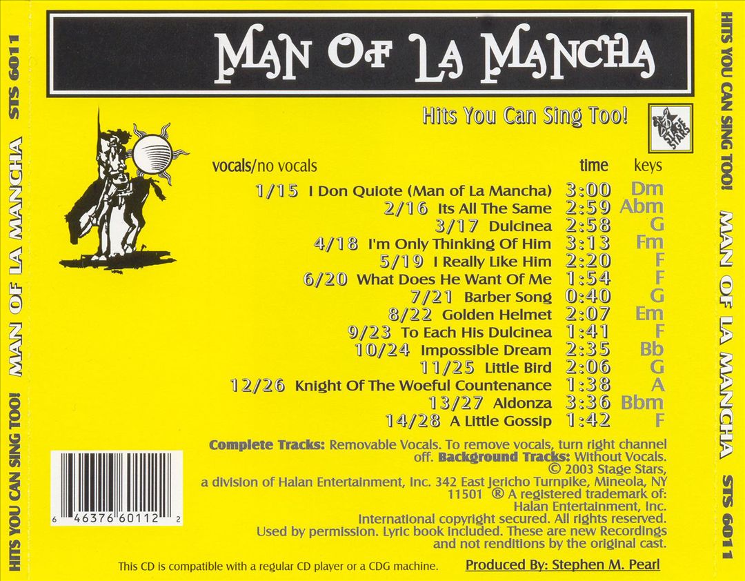Classic Broadway Karaoke: Man of la Mancha cover art