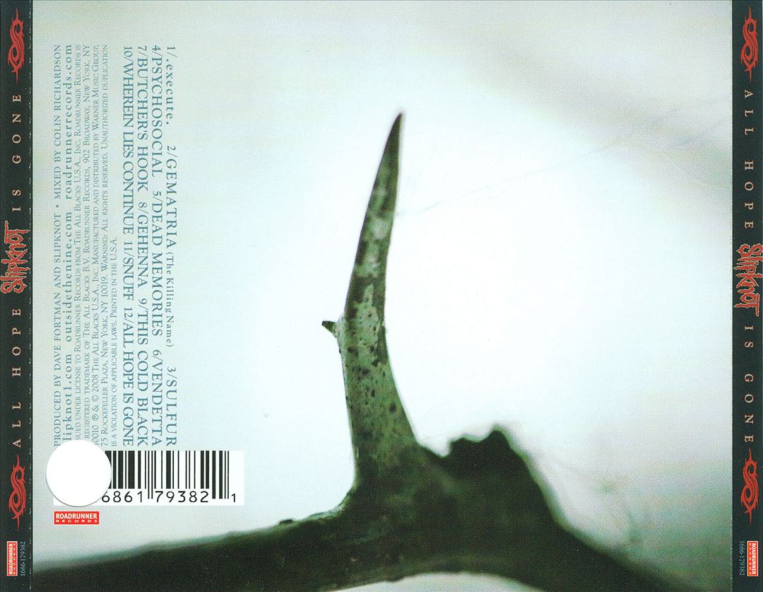 All Hope Is Gone cover art