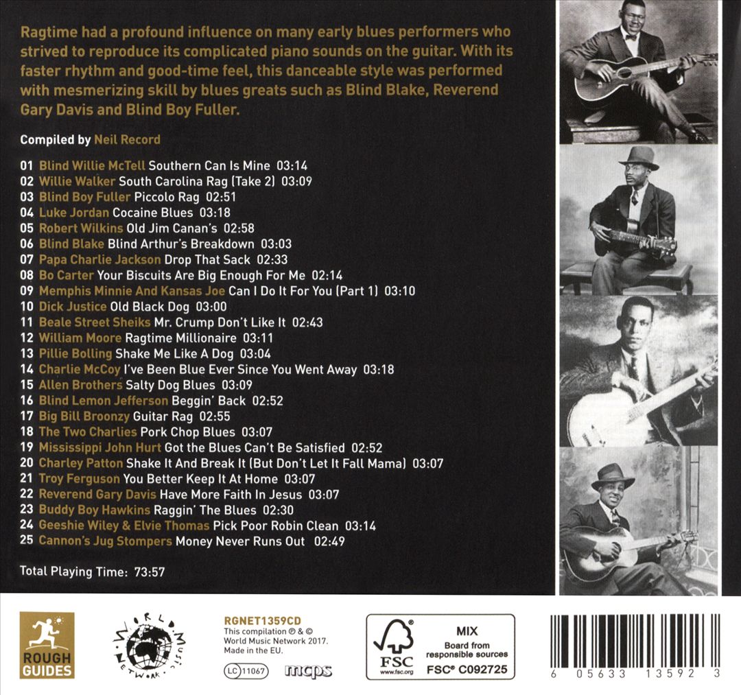 Rough Guide to Ragtime Blues cover art