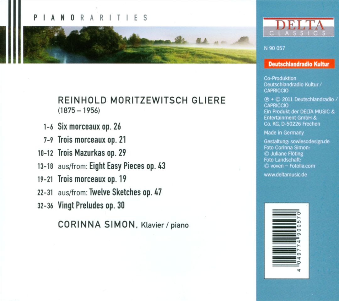 Reinhold Glière: Piano Works cover art