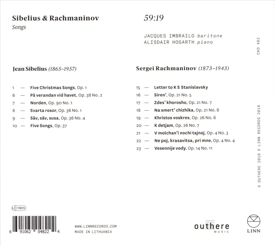 Sibelius & Rachmaninov: Songs cover art