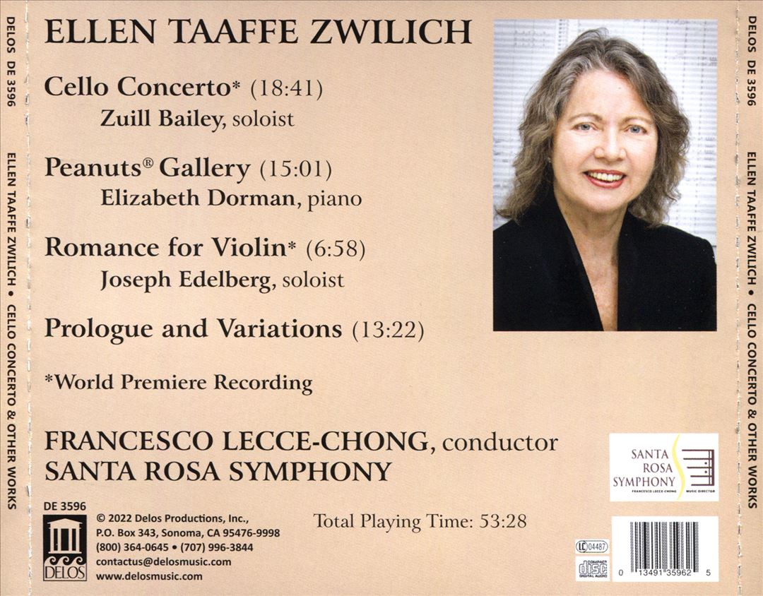 Ellen Taaffe Zwilich: Cello Concerto & Other Works cover art