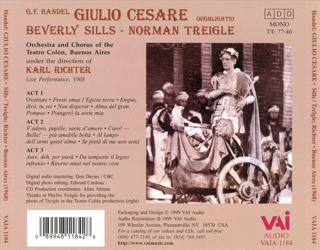 Handel: Giulio Cesare cover art