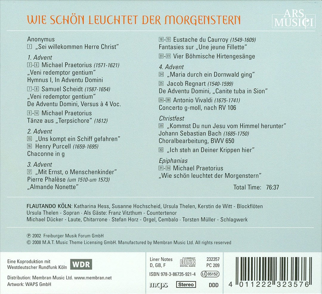 Wie schön leuchtet der Morgenstern cover art