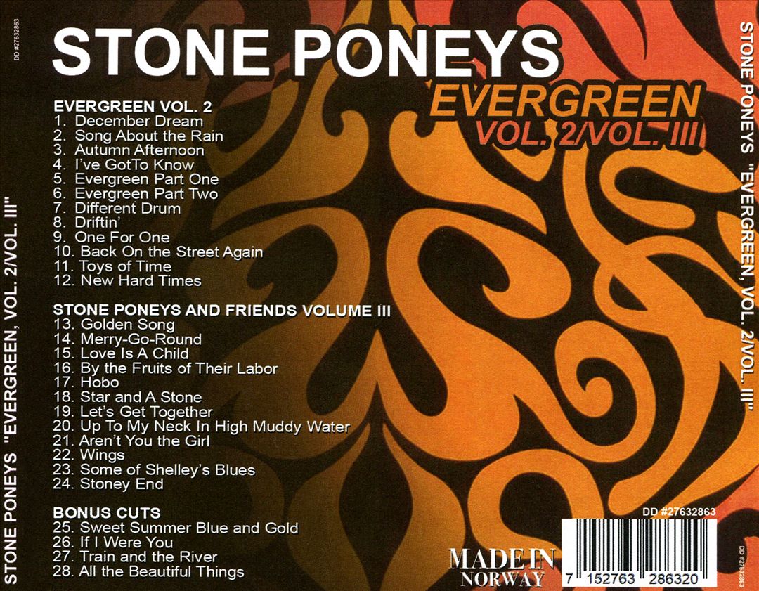 Evergreen, Vol. 2/Stone Poneys and Friends, Vol. III cover art