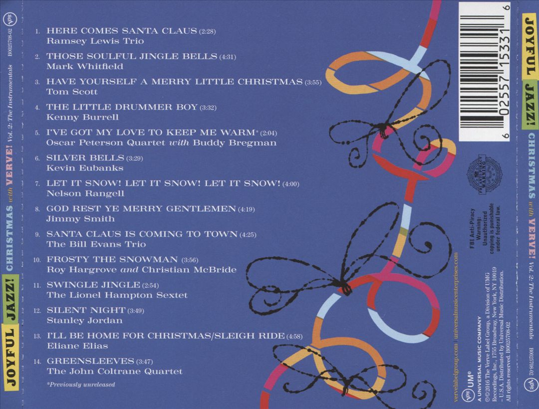 Joyful Jazz! Christmas With Verve, Vol. 2: The Instrumentals cover art