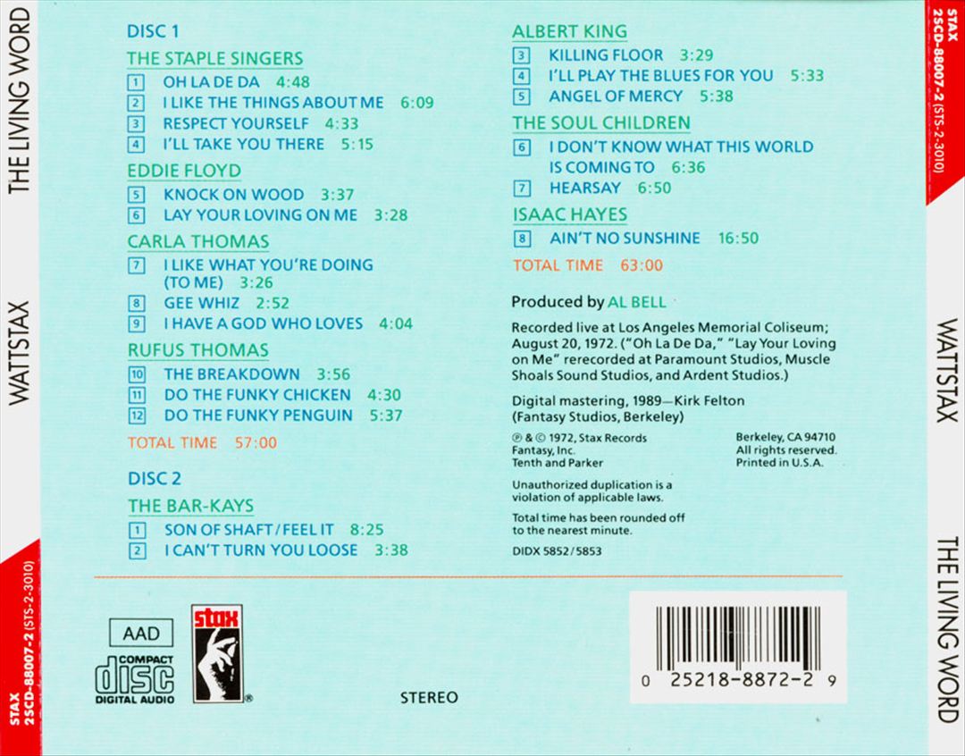 Wattstax: The Living Word cover art