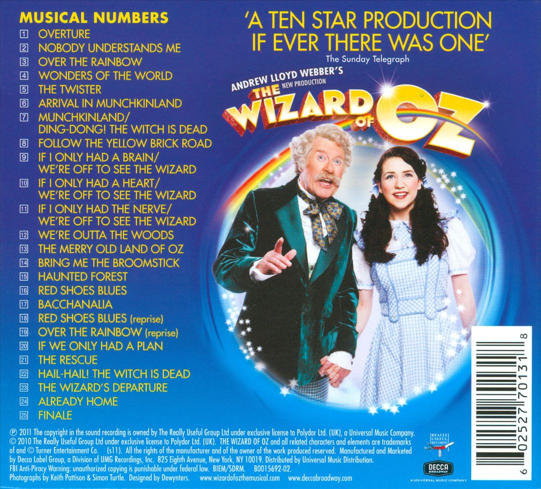 Andrew Lloyd Webber's New Production of The Wizard of Oz [2011 London Palladium Recording] cover art