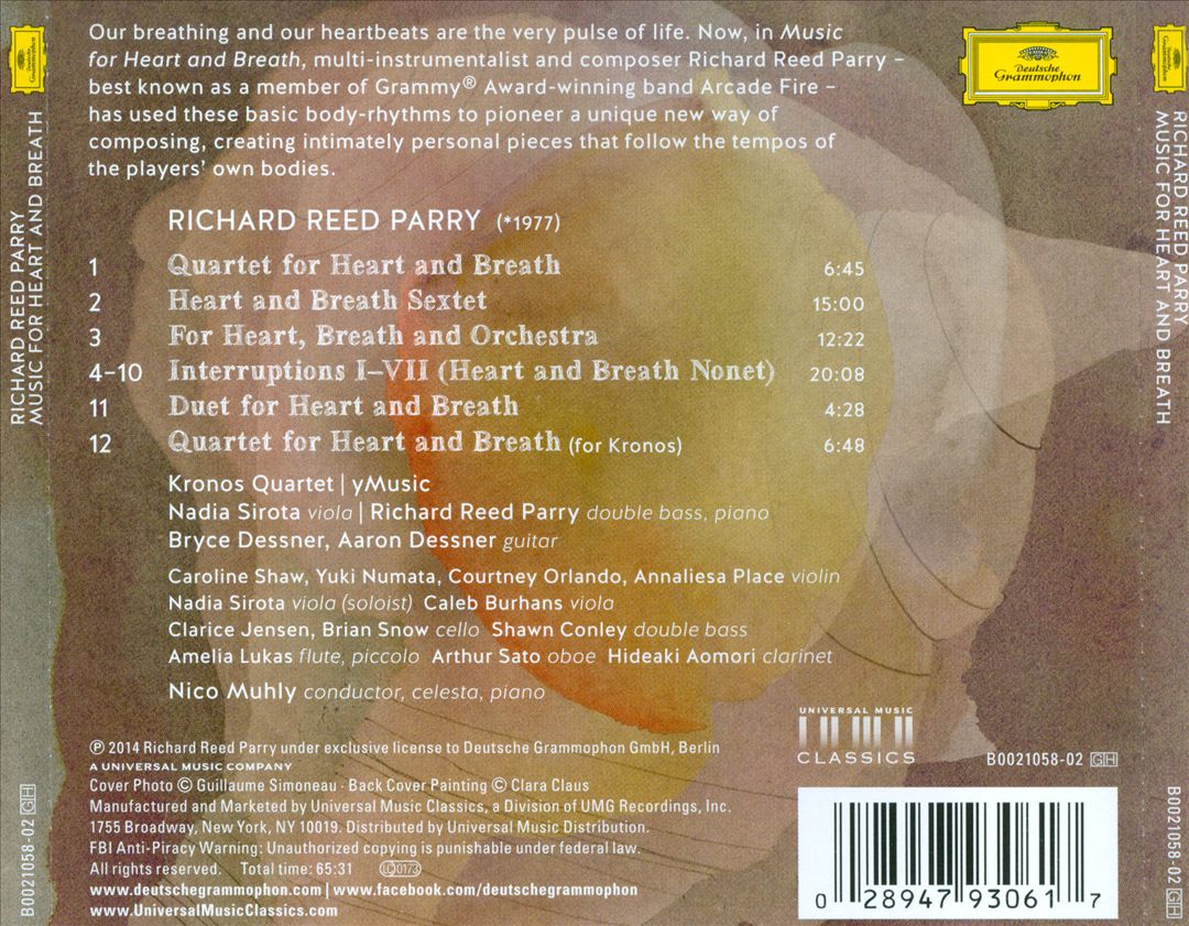 Richard Reed Parry: Music for Heart and Breath cover art