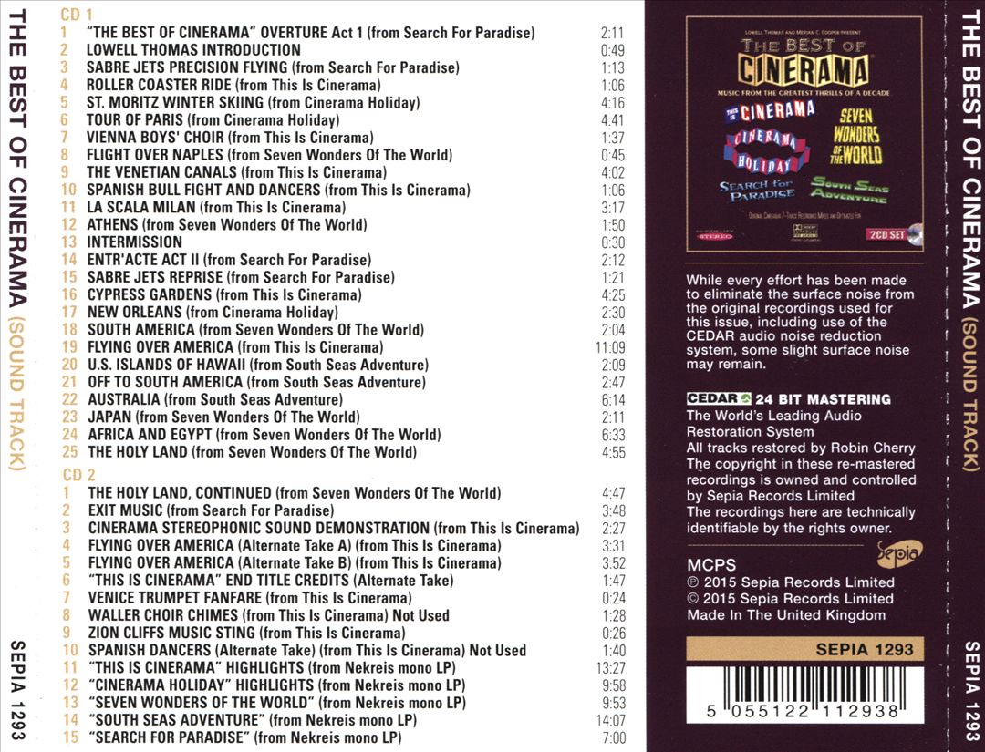 Best of Cinerama [Original Soundtrack] cover art