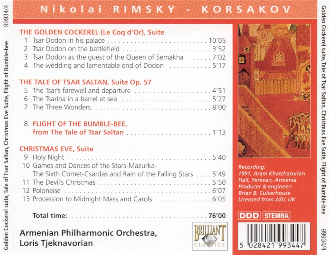 Rimsky-Korsakov: The Golden Cockerel Suite; The Tale of Tsar Saltan; Christmas Eve Suite; The Flight of the Bumble-bee cover art