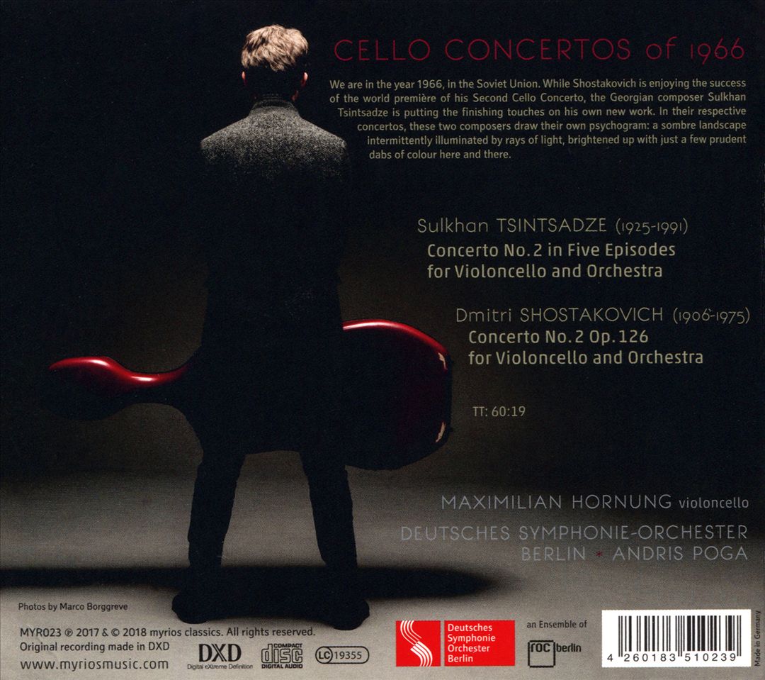 Shostakovich, Tsintsadze: Cello Concertos of 1966 cover art