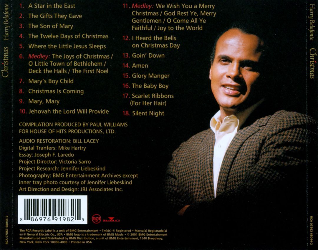 Harry Belafonte Christmas cover art