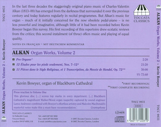 Charles-Valentin Alkan: Organ Works, Vol. 2 cover art