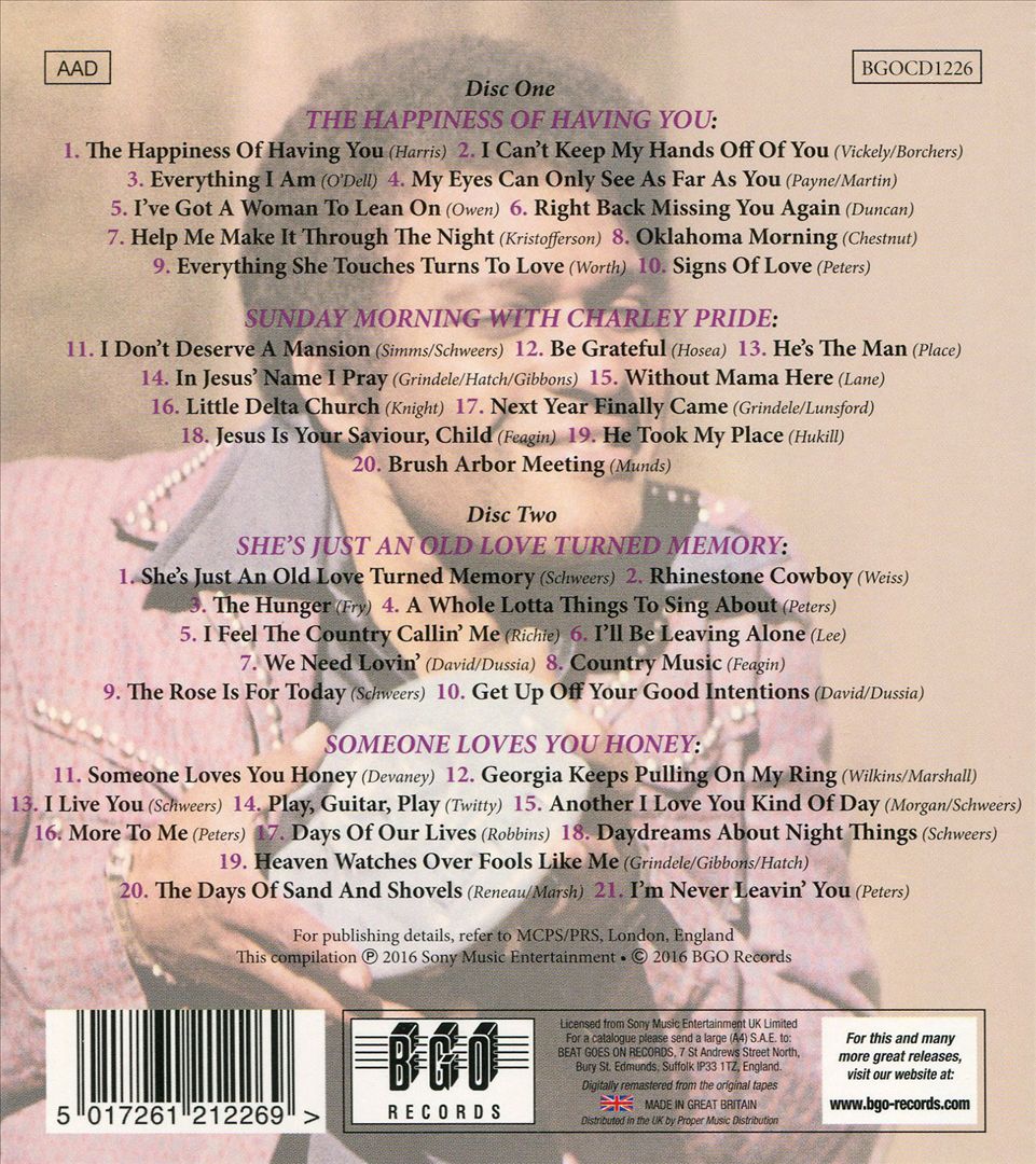 Happiness of Having You/Sunday Morning/She's Just an Old Love Turned Memory/Someone Loves You Honey cover art