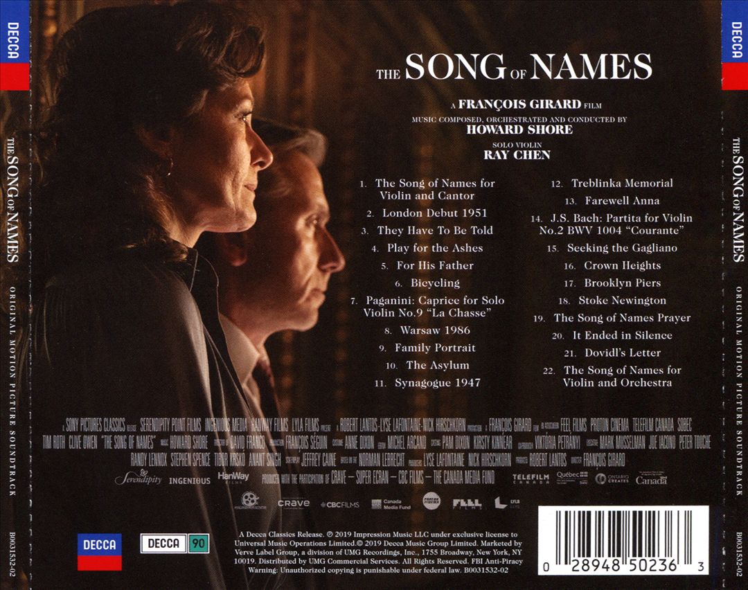 Song of Names [Original Motion Picture Soundtrack] cover art