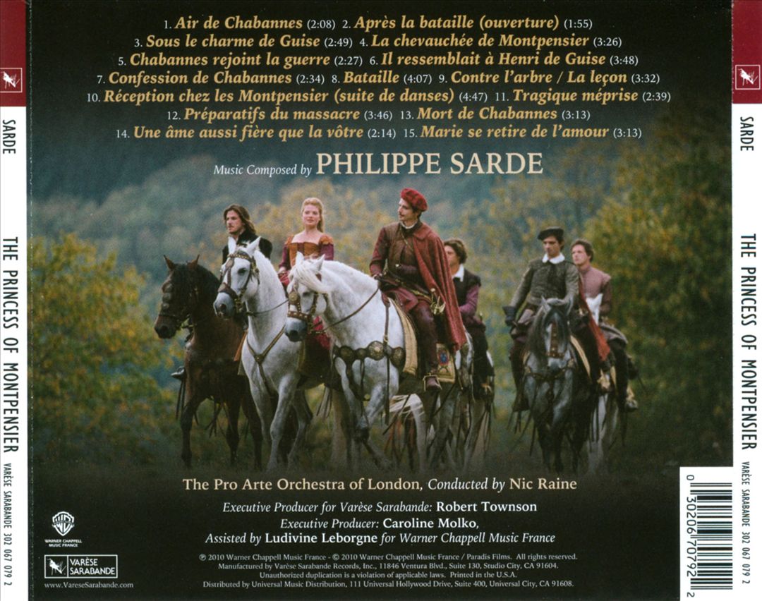 Princess of Montpensier [Original Score] cover art