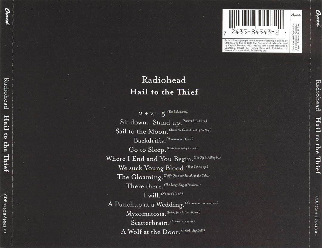 Hail to the Thief cover art