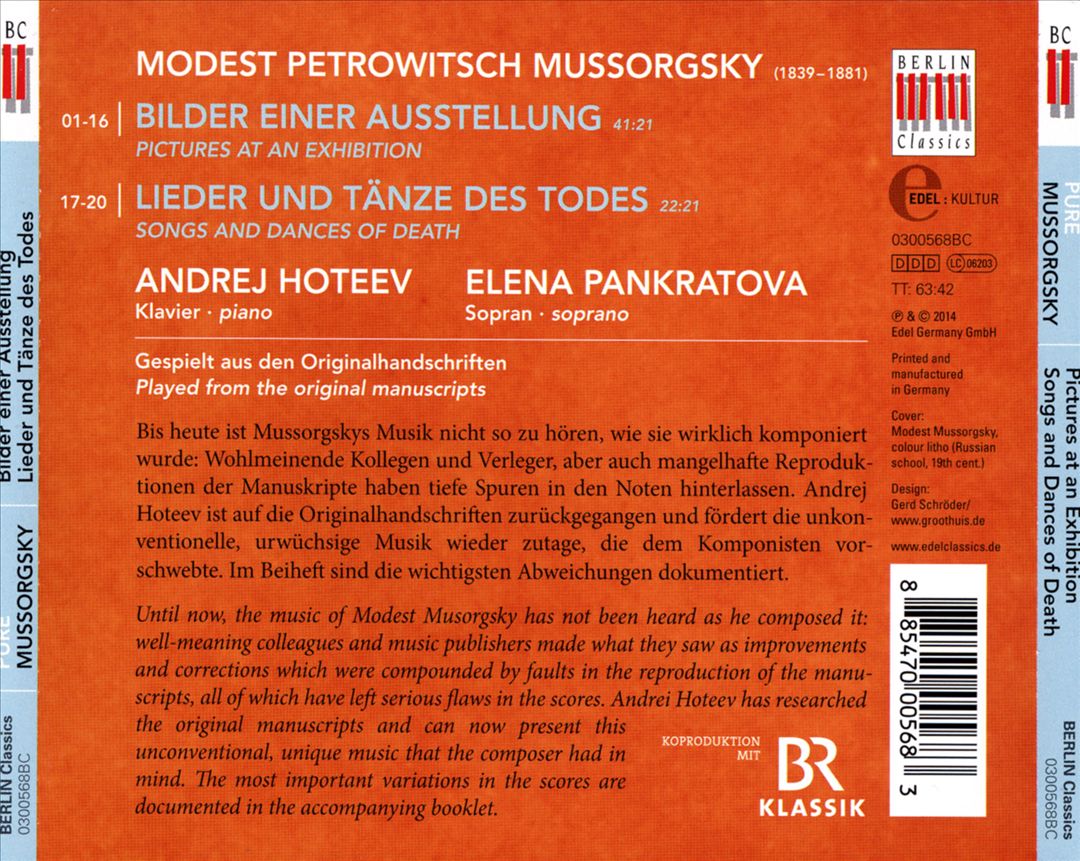 Pure Mussorgsky cover art