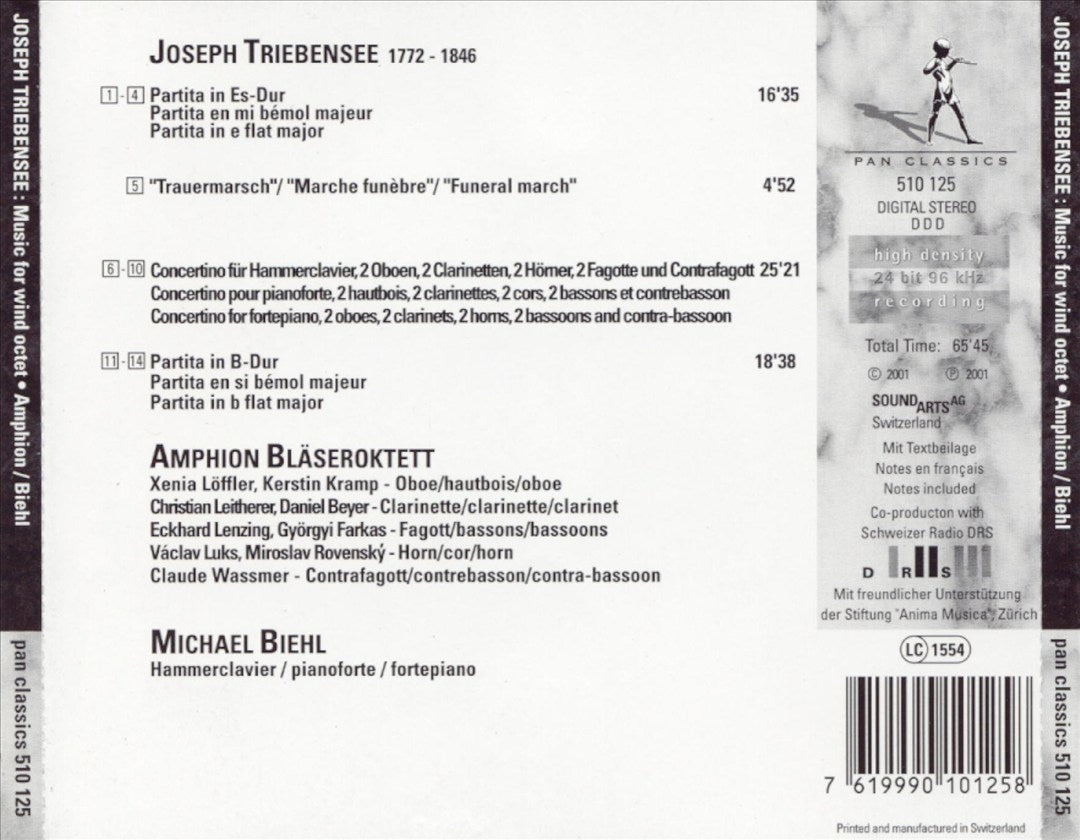 Jospeh Tribensee: Music for Wind Octet cover art