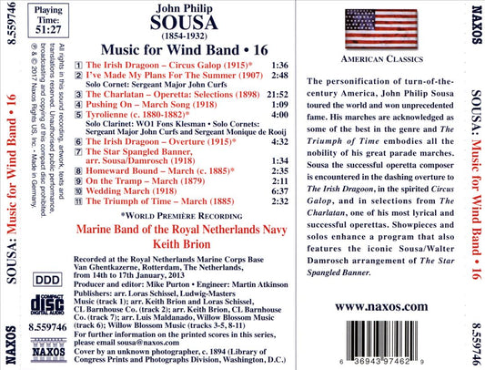John Philip Sousa: Music for Wind Band, Vol. 16 cover art