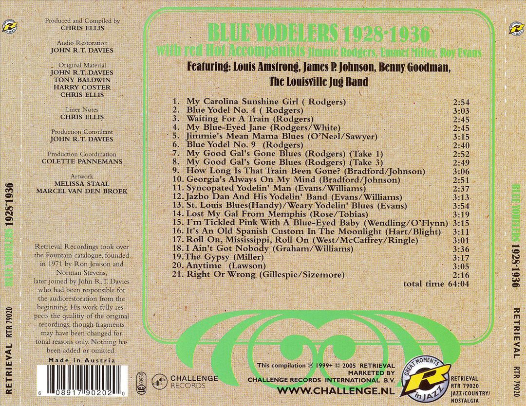Blue Yodelers: 1928-1936 cover art