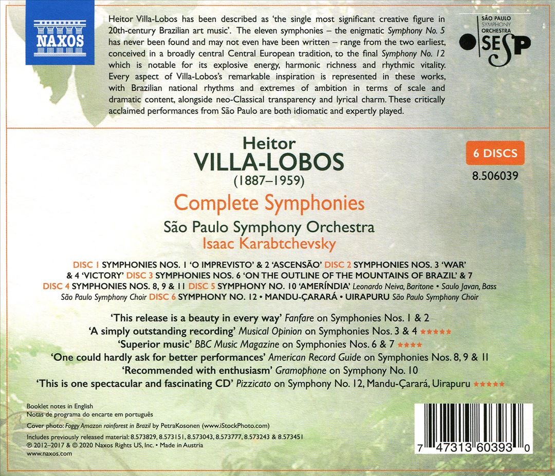 Villa-Lobos: Complete Symphonies cover art