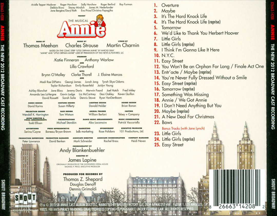 Annie [The 2012 Broadway Cast Recording] cover art