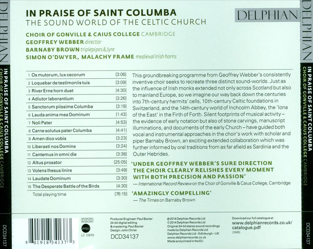 In Praise of Saint Columba cover art