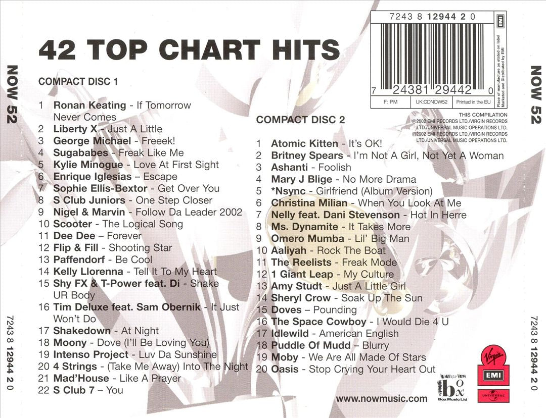 Now That's What I Call Music! 52 [UK] cover art