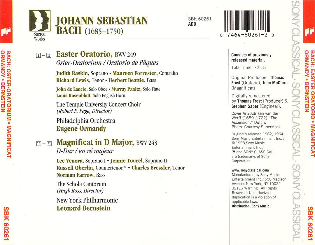 Bach: Easter Oratorio; Magnificat cover art