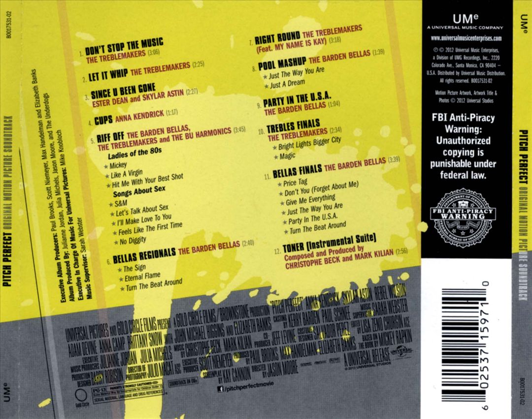 Pitch Perfect [Original Motion Picture Soundtrack] cover art
