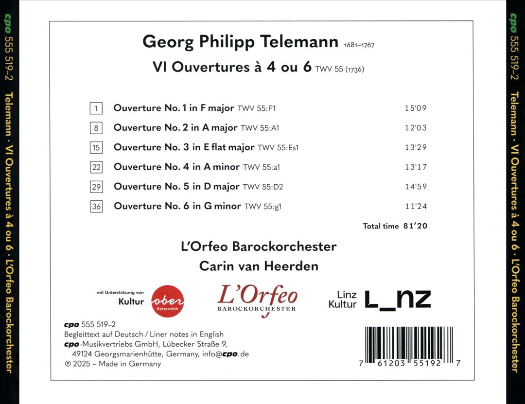 Vi Ouvertures a 4 Ou 6 (1736) cover art