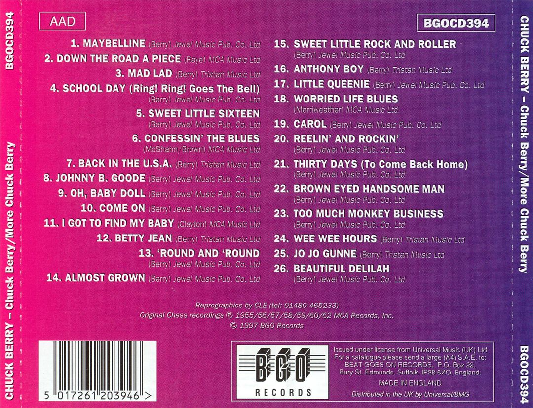 Chuck Berry/More Chuck Berry cover art