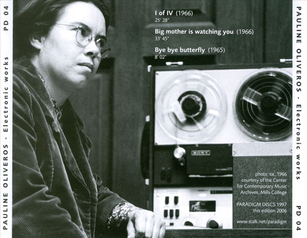 Pauline Oliveros: Electronic Works, 1965 + 1966 cover art