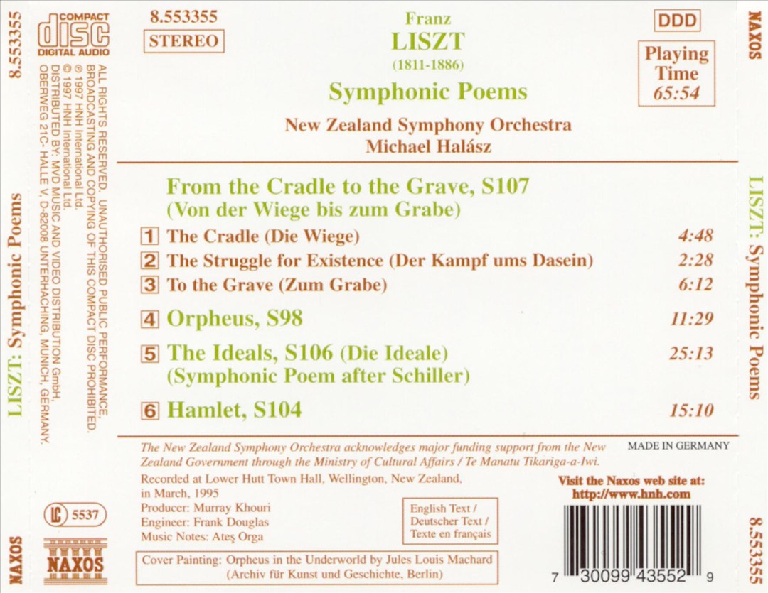 Liszt: Symphonic Poems cover art