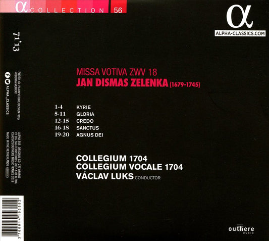 Zelenka: Missa Votiva ZWV 18 cover art